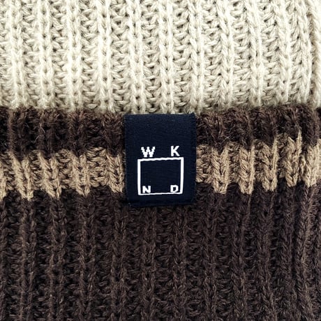 wknd beanie 25HOLIDAY stripe beanie BROWN