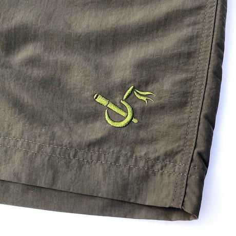 5ivenuts pants 26SUMMER hunt logo nylon shorts OLIVE ファイブナッツ オリジナル ナイロン ショーツ