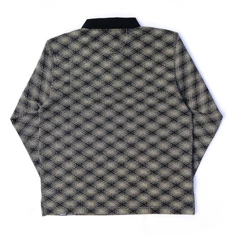 theories l/s polo shirts 25FALL E.S.P. long sleeve polo BLACK/LILAC(生地傷有)