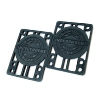 independent riser pad set 1/8" BLACK インディペンデント スケートボード ライザーパッド