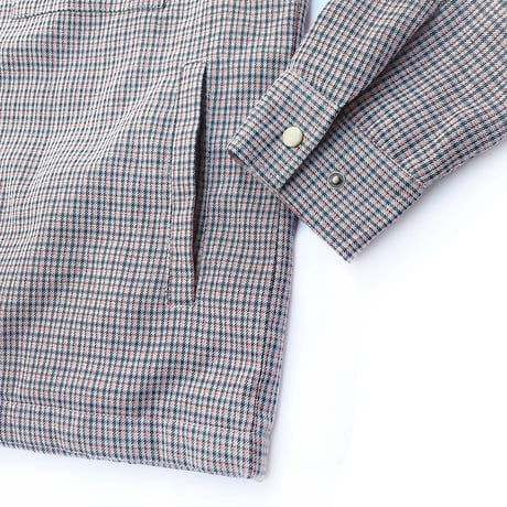 theories jacket 20HOLIDAY lantern shirts jacket CRAY/ORANGE.CHECK