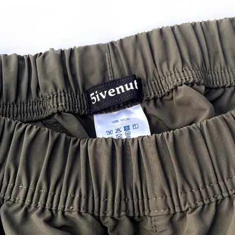 5ivenuts pants 26SUMMER hunt logo nylon shorts OLIVE ファイブナッツ オリジナル ナイロン ショーツ