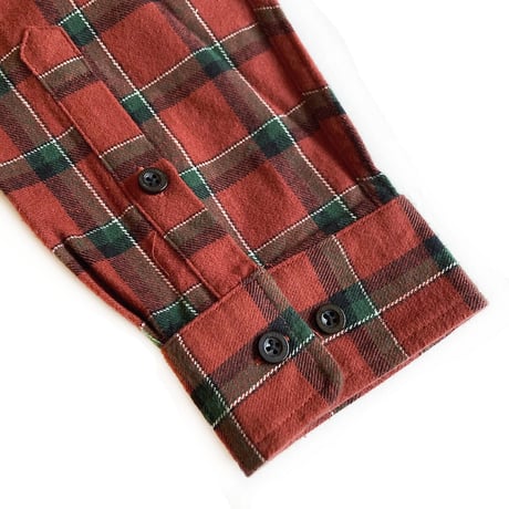 theories l/s shirts 23FALL cascadia cord collar flannel shirts BRICK