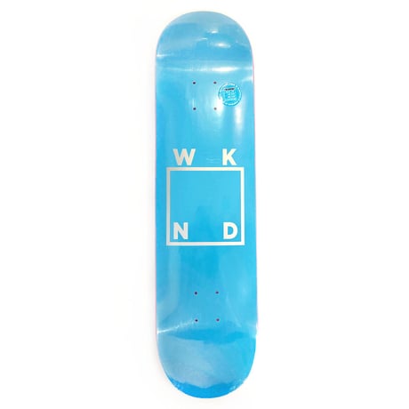 WKND deck 25HOLIDAY team logo LIGHT.BLUE/SILVER 8"PS ウィークエンド スケートボード デッキ