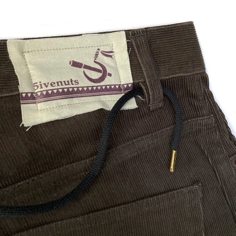 5ivenuts pants uniform corduroy STANDERD fit DARK.BROWN ファイブナッツ オリジナル コーデュロイ パンツ