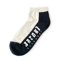 satori hemp socks half link ankle BLACK/NATURAL