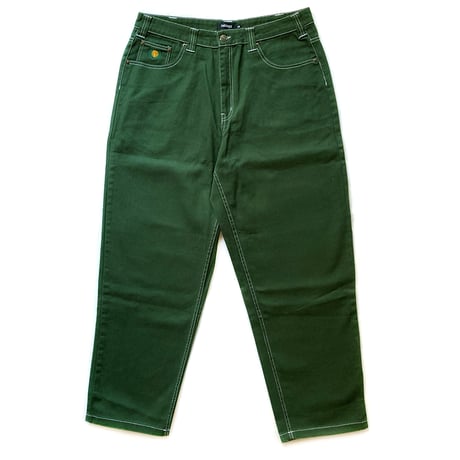 Theories pants 23SPRING plaza jeans HUNTER.GREEN CONTRAST STITCH セオリーズ デニム パンツ