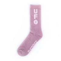 theories socks 25HOLIDAY UFO crew CORAL/WHITE セオリーズ ソックス 靴下