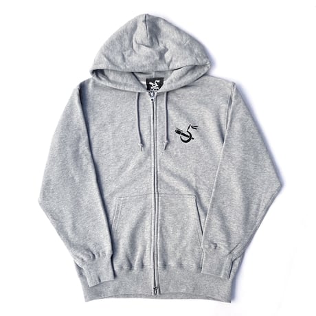 5ivenuts zip hood 25HOLIDAY bee2be art by Keishi Tsuchiya HEATHER.GREY ファイブナッツ オリジナル ジップフーディ パーカー