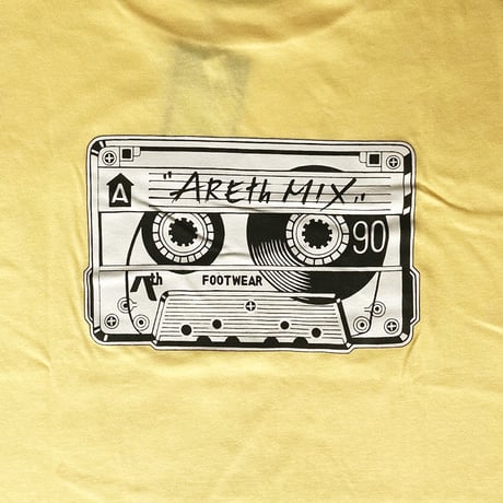 AREth s/s T-shirts 24SUMMER mix tape LT.YELLOW