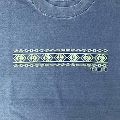 Theories s/s T-shirts 25SUMMER easter island vacation garment dyed WASHED.SLATE セオリーズ Tシャツ 半袖