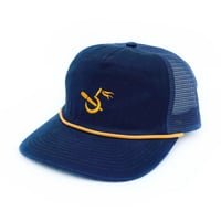 5ivenuts cap 25SUMMER hunt logo EMB mesh hat NAVY ファイブナッツ オリジナル メッシュ キャップ