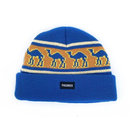 theories beanie 25HOLIDAY sahara BLUE/BURNT ORANGE セオリーズ ビーニー ニットキャップ