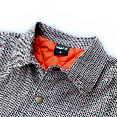 theories jacket 20HOLIDAY lantern shirts jacket CRAY/ORANGE.CHECK