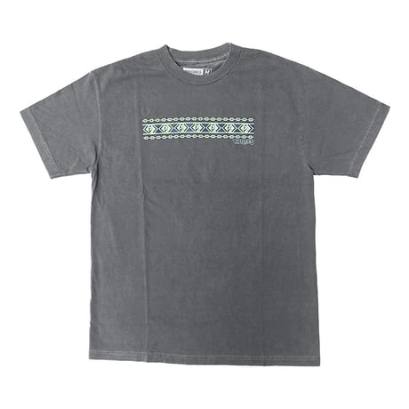 Theories s/s T-shirts 25SUMMER easter island vacation garment dyed WASHED.BLACK