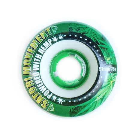 satori soft wheel team powerd with hemp 54mm 78A  サトリ スケートボード ソフト ウィール