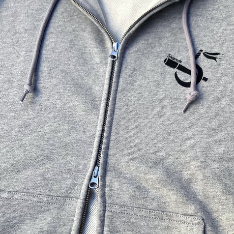 5ivenuts zip hood 25HOLIDAY bee2be art by Keishi Tsuchiya HEATHER.GREY ファイブナッツ オリジナル ジップフーディ パーカー