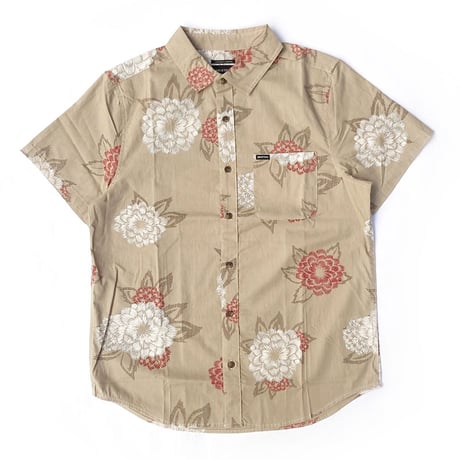 Brixton s/s shirts 25SUMMER charter print CREAM/PANTERLY FLORAL ブリクストン 半袖 シャツ