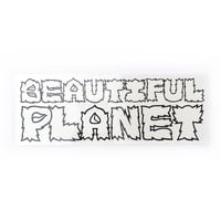 beautiful sticker font WHITE ビューティフルプラネット シューズ ステッカー
