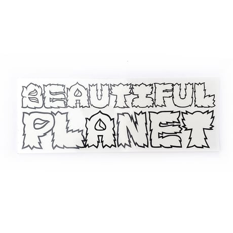 beautiful sticker font WHITE ビューティフルプラネット シューズ ステッカー
