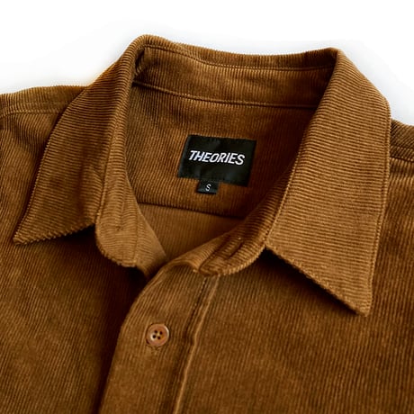 theories l/s shirts 22HOLIDAY winston corduroy utility shirts RUM