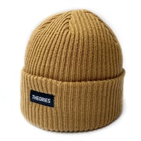 theories beanie 24SUMMER stamp label rib knit MASTERD セオリーズ ビーニー ニットキャップ