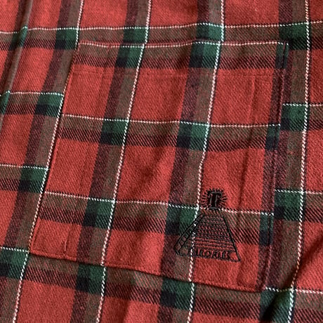 theories l/s shirts 23FALL cascadia cord collar flannel shirts BRICK