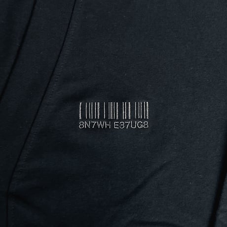 KAONKA cotton cardigan 24FALL barcode cotton cardigan BLACK/DARK.CHARCOAL