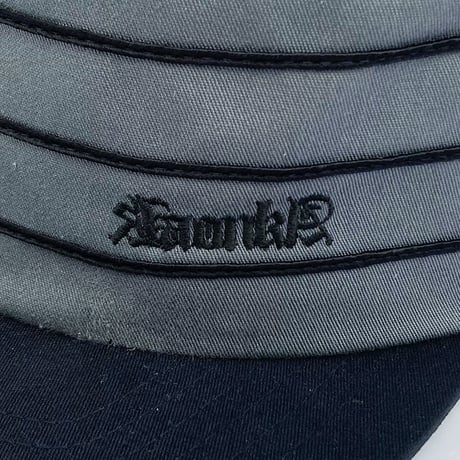 KAONKA cap 24FALL blackletter embriderd classic cap BLACK/CHARCOAL/BLACK stitch カオンカ キャップ