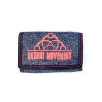 satori wallet half link tri-fold CHACOAL