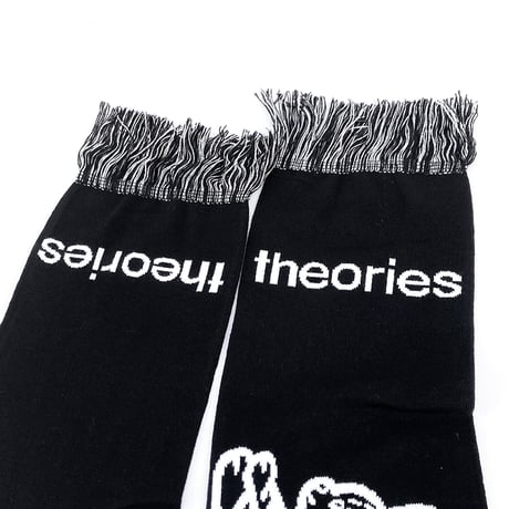 theories scarf 25HOLIDAY coscious kitty BLACK/WHITE セオリーズ マフラー
