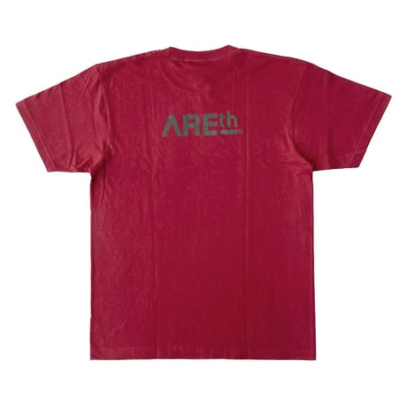 AREth s/s T-shirts 25SUMMER logo BURGUNDY