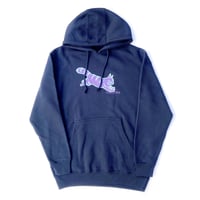 theories pullover hood 25HOLIDAY conscious kitty WASHED.NAVY
