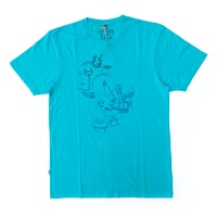 livity dead stock hemp s/s T-shirts drum TURQUOISE(日焼けアリ)