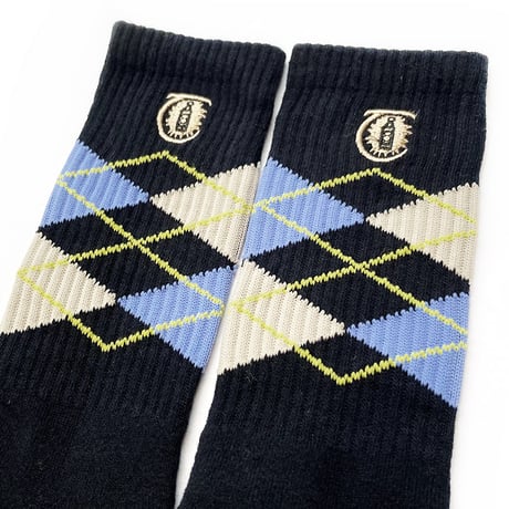 theories socks 25HOLIDAY argyle BLACK&LAVENDER セオリーズ ソックス 靴下