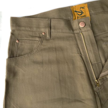 5ivenuts pants uniform herringbone STANDERD fit KHAKI.OLIVE ファイブナッツ オリジナル パンツ
