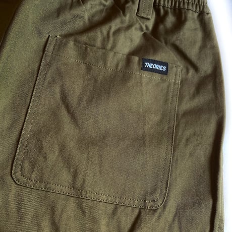 Theories pants 23FALL stamp lounge pants ARMY.GREEN セオリーズ イージー パンツ