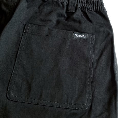 Theories pants 23FALL stamp lounge pants BLACK セオリーズ イージー パンツ