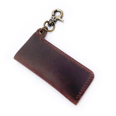 theories lighter case 25SPRING stamp logo leather embossed BROWN セオリーズ ライター ケース カバー