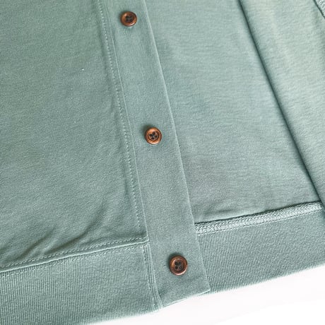 KAONKA cotton cardigan 24FALL barcode cotton cardigan SMOKE.SAGE/DARK.SAGE