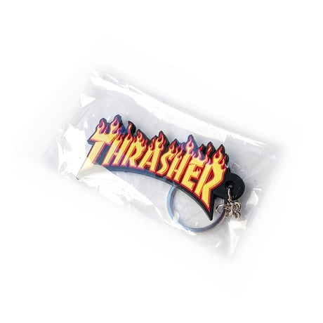 thrasher key chain flame