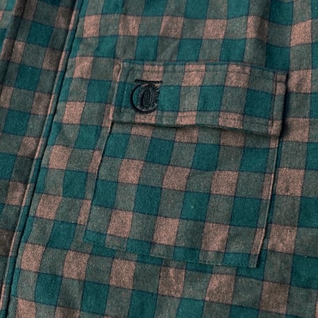 theories jacket 25FALL lantern quilted flannel GREEN