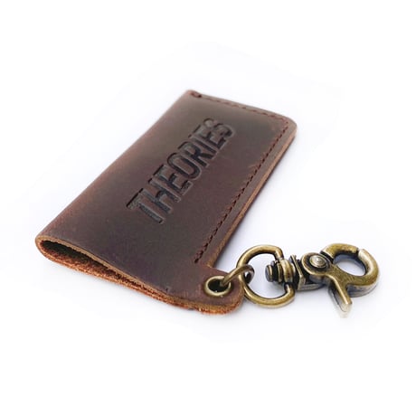 theories lighter case 25SPRING stamp logo leather embossed BROWN セオリーズ ライター ケース カバー