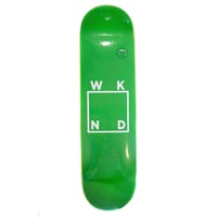 WKND deck 26FALL team logo GREEN/WHITE 8.25"WB ウィークエンド スケートボード デッキ