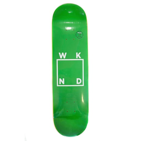 WKND deck 26FALL team logo GREEN/WHITE 8.25"WB ウィークエンド スケートボード デッキ