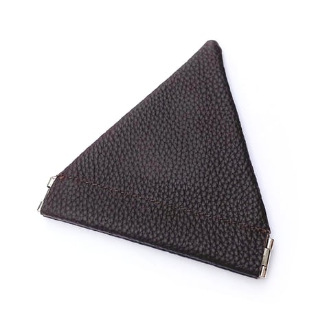 theories coin poach 25SPRING theoramid leather embossed BROWN セオリーズ コインケース