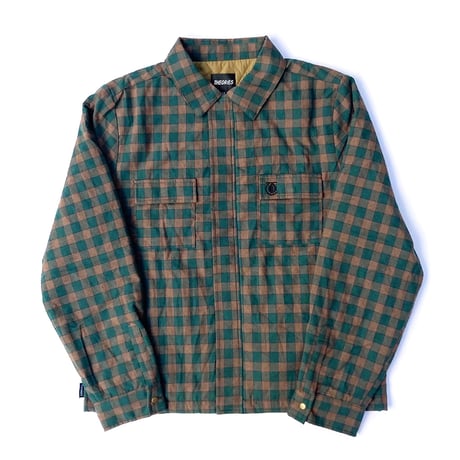 theories jacket 25FALL lantern quilted flannel GREEN