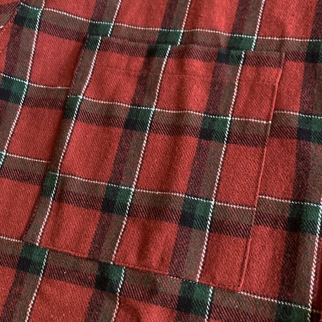 theories l/s shirts 23FALL cascadia cord collar flannel shirts BRICK