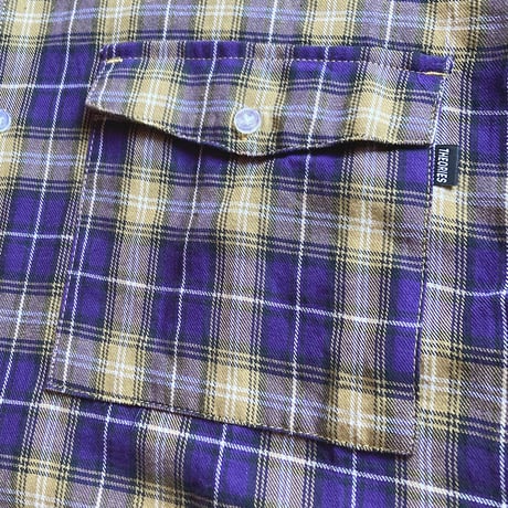 theories l/s shirts 22FALL flannel mechanics shirts PURPLE