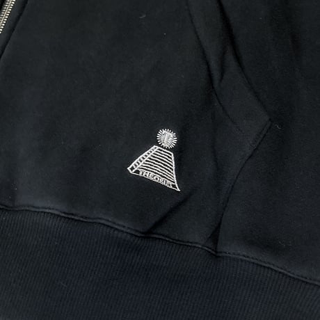 theories zip hood 24FALL scribble sport zip hoodie BLACK